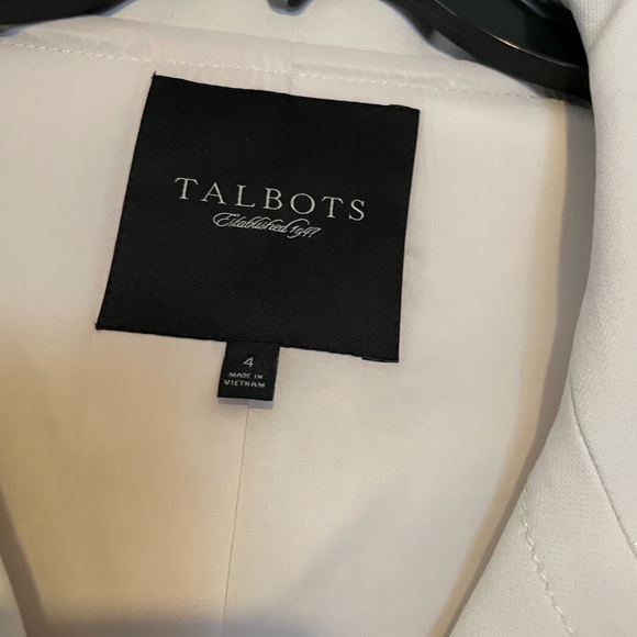 TALBOTS COAT DOUBLE BREASTED OFF WHITE - Picture 3 of 5